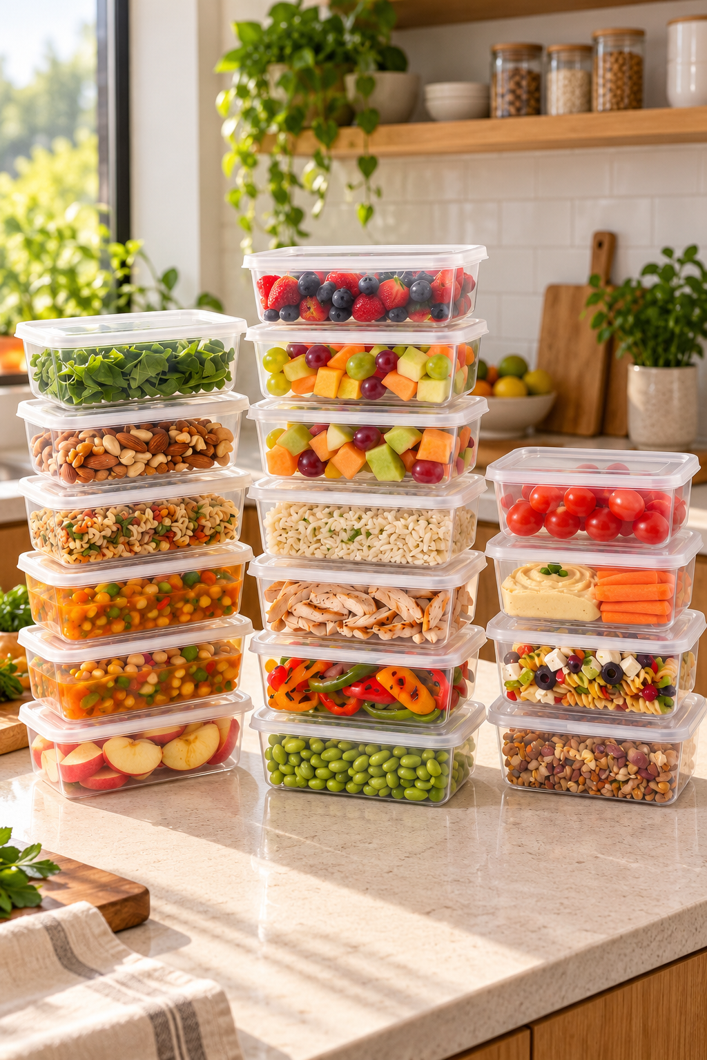 Potes de 500 ml: kit com 20 para organizar refeições e mantimentos